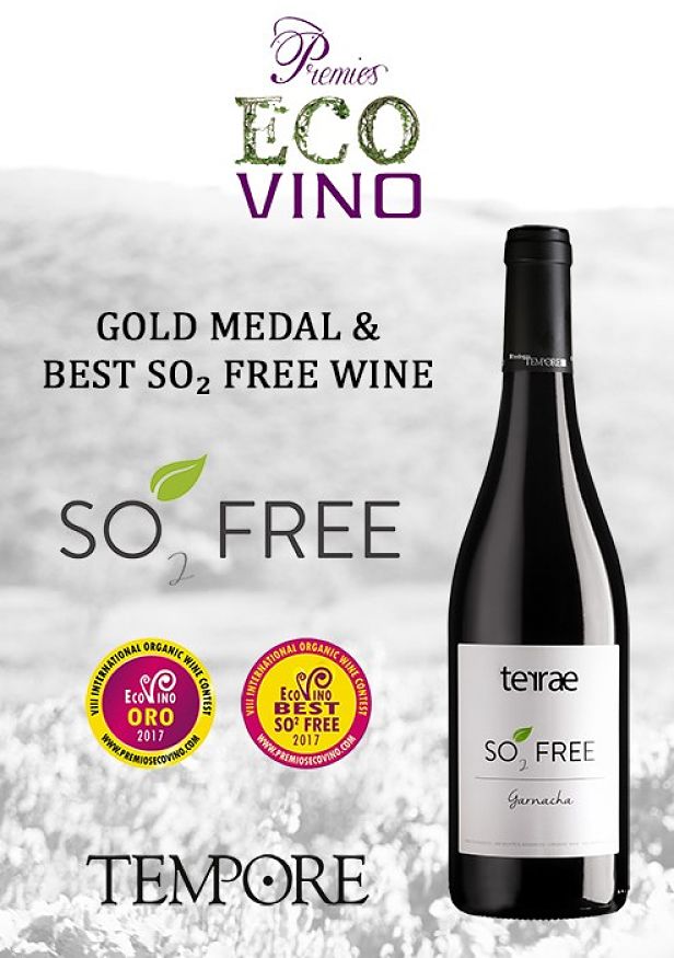 BODEGAS TEMPORE SO₂ FREE: ORGANIC WINE AWARDED AS THE BEST NON ADDED SULPHITES WINE