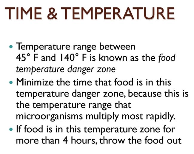 The food temperature avoidance zone is clearly delineated, so it is easy to implement it in your own home