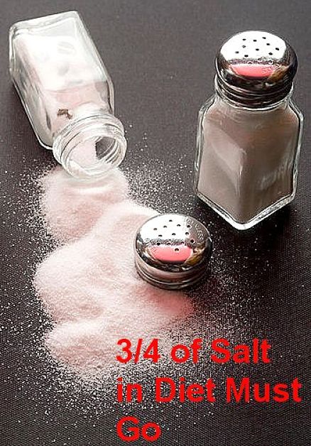 Salt Intake Needs to be Reduced to 25% of Current Levels