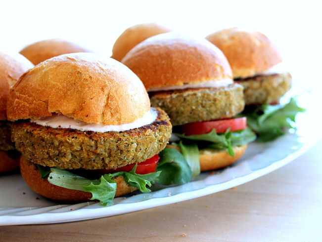 Veggie patties offer a vegetarian option for the classic fast food burger