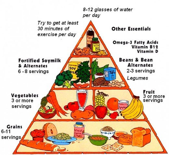 Vegan Food Pyramid for Vegetarian Diets