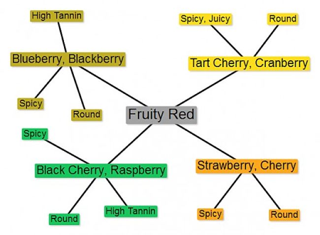 Taste Classes for Fruity Red Wines